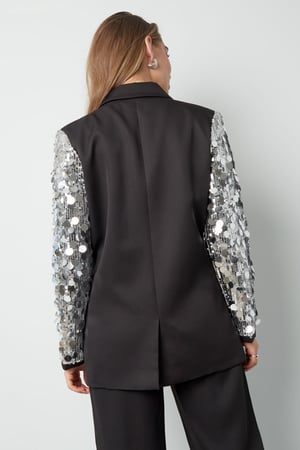 Statement-Blazer mit Pailletten - Schwarz h5 Bild8